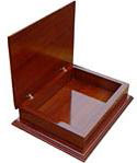 flat lid paint finish wooden jewelry box